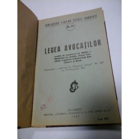 LEGEA AVOCATILOR - BIBLIOTECA LEGILOR  UZUALE ADNOTATE No. 215